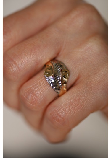 14 Ayar Altın Taşsız Kalemli Anne Yüzük 2 - Yzk26866