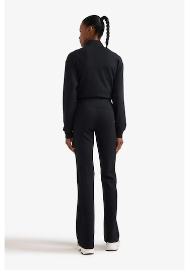 Defacto Defactofit Flare Fit İspanyol Paça Standart Boy Modal Sporcu Pantolon E8957ax25aubk81 Siyah