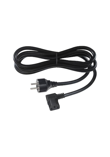 Koodmax 5 Adet C13 Power Güç Elektrik Kablosu 90 Derece L Tip Sol Açılı Power Kablo - 1.8 Mt