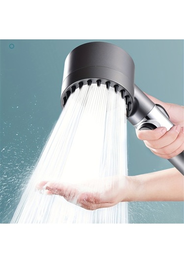 Kangvka Gri A Tipi El Tutan Duş Başlığı - 3 Modlu Ayar, 22 Masaj Şeridi, Pp Filtre Ve Su Durdurma Düğmesi İle Sağlıklı Ve Konforlu Duş Deneyimi Gri