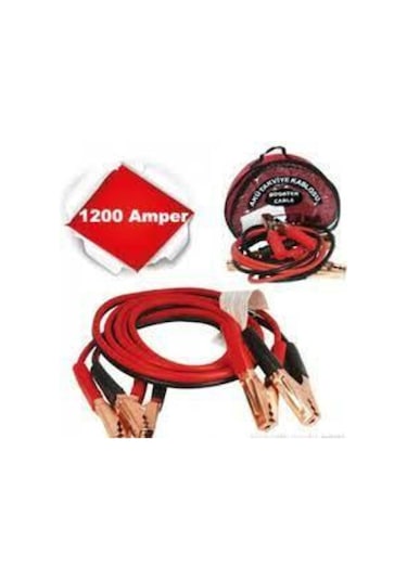 Lüx Trafik Seti Tüvtürk Uyumlu Çantalı Akü Takviye Kablosu 1200
