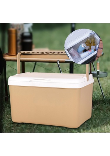 Suntek Yalıtımlı Soğutucu Kutu Dayanıklılık Taşınabilir Açık Kahverengi