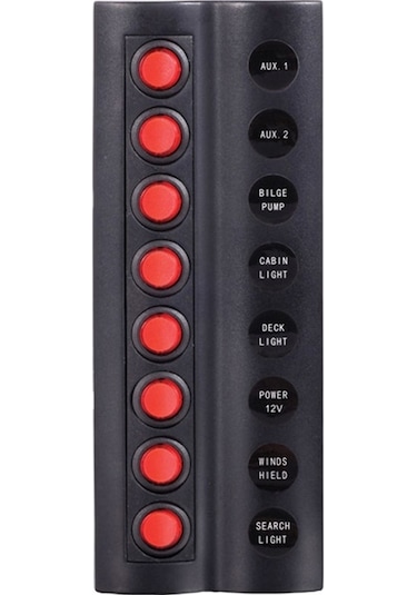 Bfy 8'Li Switch Işıklı Ve Otomatik Sigortalı Panel