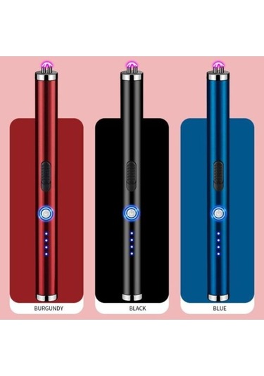 Pazly Rose Gold Rüzgar Geçirmez Elektrikli Ateşleyici, Düğme Kontrolü, Güvenli Kullanım İçin Uzatılmış Sap Çok Renkli