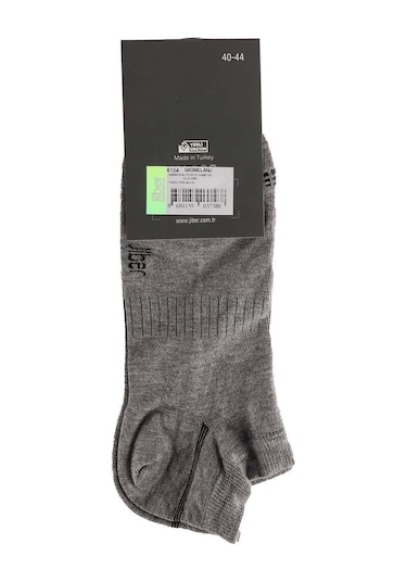 Jiber Erkek Modal Patik Likralı Çorap 6104/6106 - 6 Adet Gri Melanj