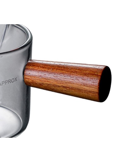 Suntek Espresso Bardağı Ölçüm Kabı Ahşap Saplı Ölçü Çift Çıkışlı