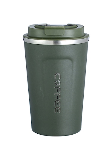 Ranyeek 304 Çelik Akıllı Sicaklık Gösteren Termos Bardak, Dokunmatik Ekran, Çift Katlı Vakumlu, Araçta Kullanıma Uygun, Yeşil, 380ml Yeşil