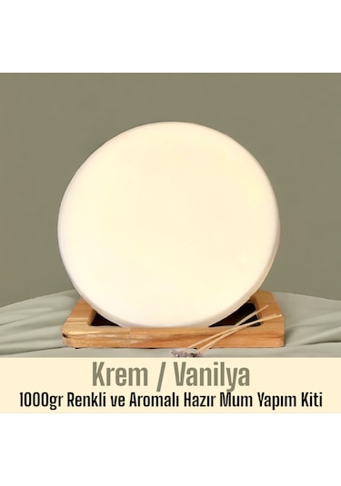 Tabsecret Candle 1kg Renkli-aromalı Mum Yapım Kiti Krem-vanilya