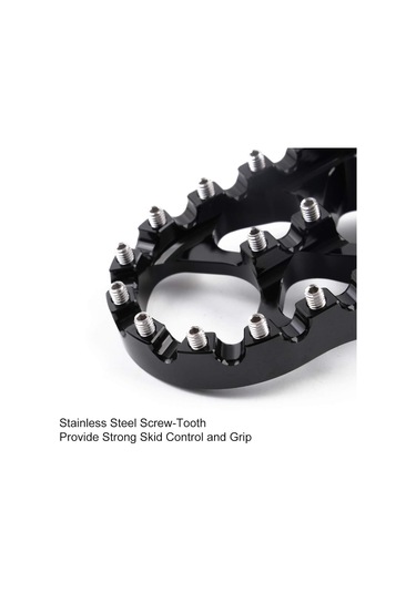 Motormh Geniş Cnc Motosiklet Yamaha İçin Daha Büyük Ayak Mandalları Pw50 19812019, Pw80 19832017, Ttr90 20002003, Tw200 1987 Siyah