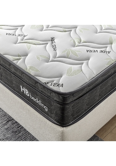 HB Bedding Aloevera Full Ortopedik Pro Yaylı Yatak Ideal Uyku & Orta Sertl