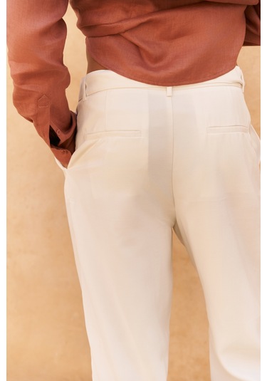 Mai Collection Lorenza Kemer Detay Bej Erkek Pantolon Bej