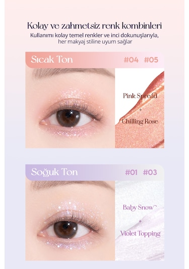 Clio Moon Glass Liquid Glitter Sweet Cloud 01 Baby Snow