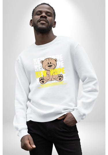Yeni Umut Unisex Beyaz Sweatshirt Beyaz