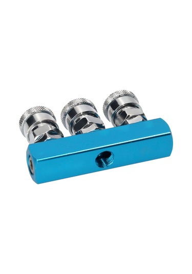 3 Way Manifold Block Splitter Quick Connect Air Hose Splitter Coupler Air Compressor Splitter Pneumatic Air Compressor Manifold Fitting