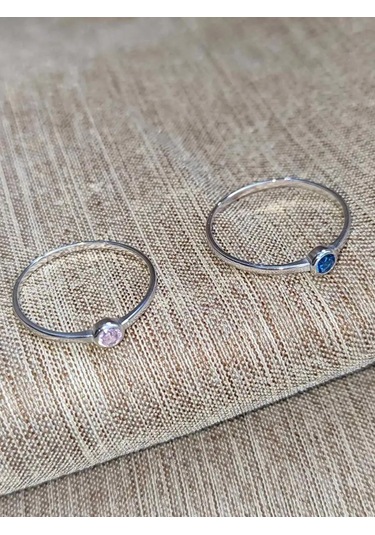 Sılver Whale 925 Ayar Gümüş, Taşlı Yüzük 159883621 Mavi