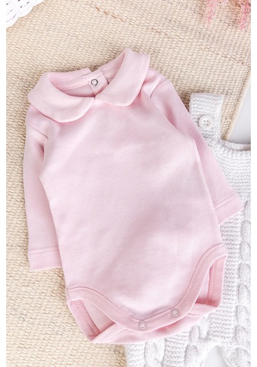 Triko Kışlık 2'li Kız Bebek Salopet Tulum Set Krem