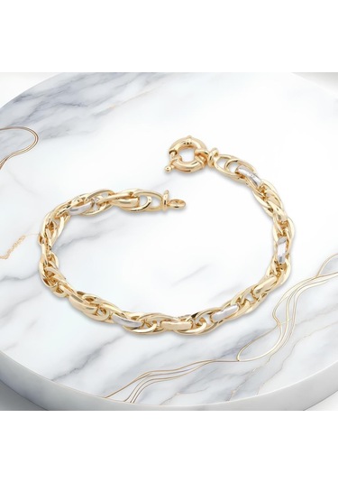 Th5158 Altın Model 925 Ayar Gümüş Hallow Bileklik