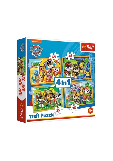 Trefl Paw Patrol Tatilde 4'Lü 35+48+54+70 Parça Puzzle