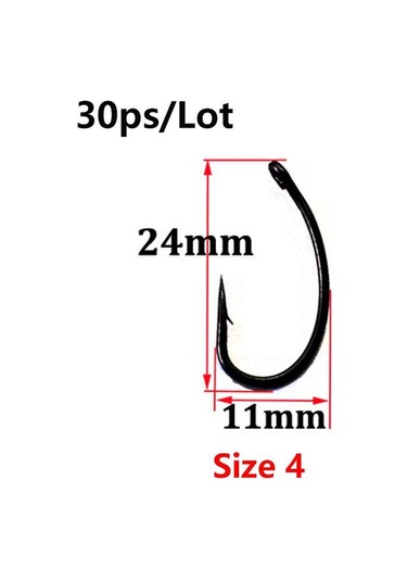 100 Adet Teflon Kaplı Eğri Saplı Sazan Kancaları Dikenli Ağır Dövme Kimyasal Olarak Bilenmiş Sazan Balıkçılık Kanca Mat Siyah Kanca Noktası 4