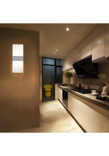 Monyee Led Duvar Lambası, Modern Minimalist, 29x11cm, Alüminyum, Açık Beyaz 6500k, 6w, Koridor/oda/ Salon Dekorasyon Işığ Beyaz