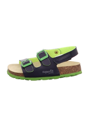 Superfit 0-600124 Erkek Çocuk Lacivert/Yeşil Mantar Sandalet Lacivert