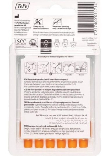Tepe Interdental Brush Arayüz Fırçası Turuncu 0.45 Mm 6'lı