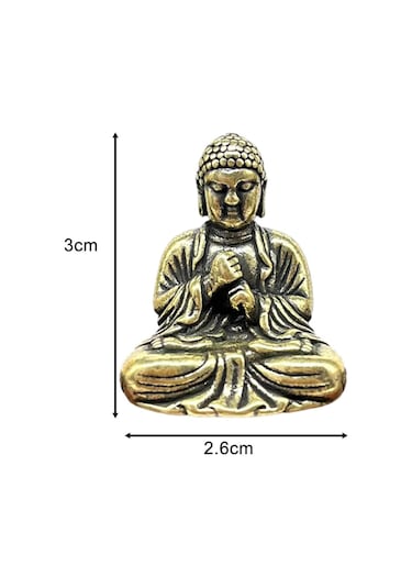 Suntek Magideal Küçük Pirinç Buda Oturan Heykelcik Masa Heykel