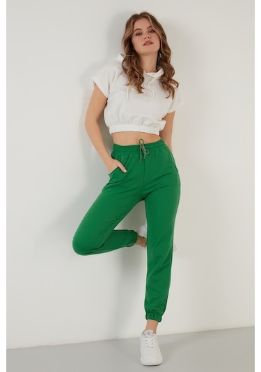 Lela Pamuklu Beli Ve Paçası Lastikli Basic Jogger Bayan Eşofman Altı 5864171 Benetton