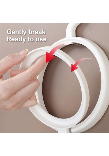 Mufunye Beyaz Dönerli Çok Amaçlı Şapka, Eşarp, Çanta Depolama Rafı - Duvar/ Kapı Takılıklı Katlanabilir Organizatör 1 Adet Beyaz