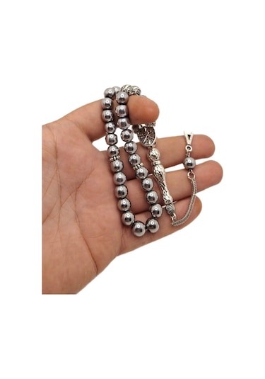 Han Ticarethane İsme Özel Gümüş Hematit Taşlı Tesbih Soru&cevap Kısmından Yazılmasını İstediğiniz İsmi Belirtiniz