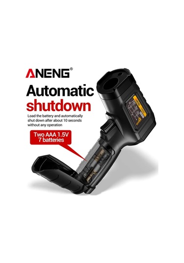 Boatshop1 1 Adet Aneng Th202 Siyah Kızılötesi Termometre Higrometre Temassız Algılama -50 600 Lcd Arka Işık Abs Pille Çalışır