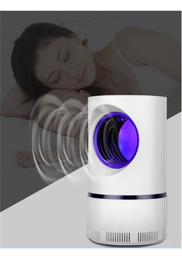 Reedark Yazlık Uv Işık Dalgalı Sessiz Sinek Öldürücü Lamba - Usb Şarjlı, Taşınabilir Beyaz