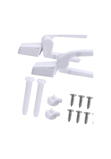 Suntek 2 Parça Klozet Menteşesi Bağlantı Parçaları Tuvalet Beyaz