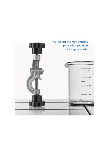 Xindoker Laboratuvar Paslanmaz Çelik 90 Derece Sabit Klempe - Flakon Ve Kondensatör Boruları İçin Dayanıklı İki Şeritli Tutucu