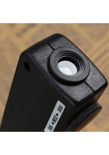 Singree 60-100x Büyütme Aralığına Sahip Led Işılıklı Cep Mikroskobu, Taş Ve Evcil Hayvan İncelemeleri İçin Uygun, Pil Dahil, Kolay Kullanim Siyah