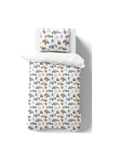 Organik Tek Kişilik Nevresim Takımı 160x220 - Hızlı Ve Eğlenceli Renkli