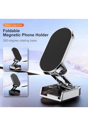 Liangmei Manyetik Araç Telefonu Tutucu Montaj Katlanır Mıknatıs