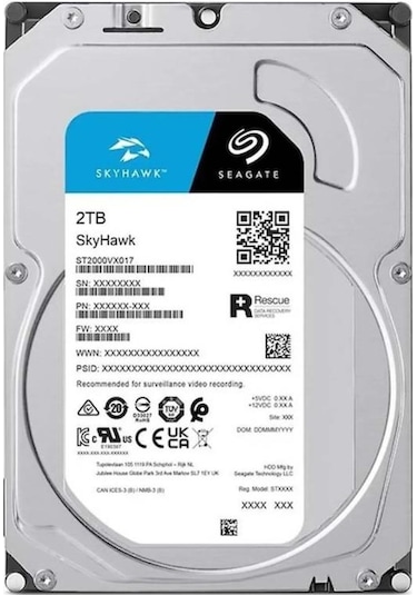 Seagate 2tb St2000vx017 5900rpm 256mb Harddisk 7-24 Güvenlik Diski Koyuncu Distribitör Ürünü