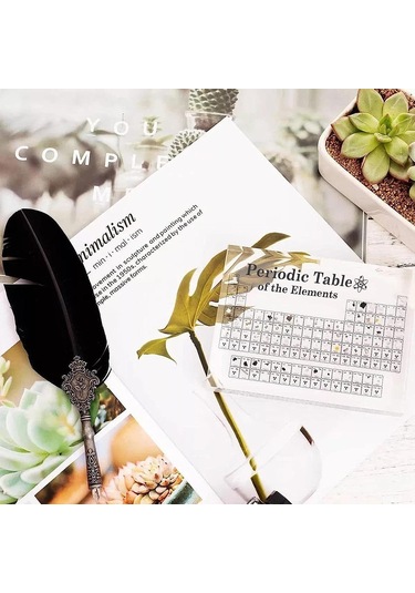 Monyee Akrilik Elementler Periyodik Tablosu: Ev Dekorasyonu, Öğretim Aracı Ve Bilim Severlere Hediye Şeffaf Siyah, Büyük Boy, 20x12.5cm