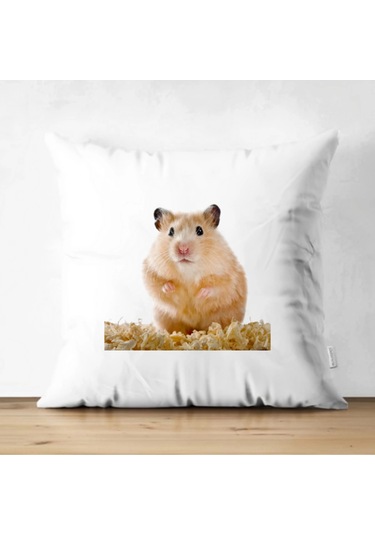 Hamster Model Kırlent Kılıfı - Hamster Yastık Kılıfı Renkli