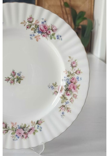 Moss Rose Bone China İngiliz Vintage Pasta Tabağı 19cm