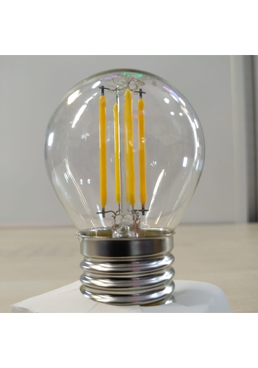 5'li Paket 4w E27 Rustik Top Ampul Ecolite Gün Işığı sarı Işık