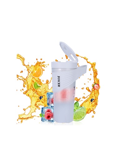 Teltree Usb Şarjlı 460ml Elektrikli Blender, Ip7 Su Geçirmez, Otomatik Temizleme, 22000r/dak, 150w, Hediyelik Meyve Suyu Blenderi Beyaz