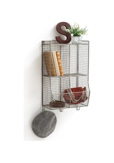 Wessdizayn 3 Kancalı Metal Duvar Asklığı 4 Gözlü Duvar Rafı Wd-210 Siyah