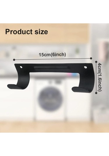 Chuangyinshop Beyaz Duvar Tipi Ütü Tahtası Askısı - Çift Kancalı Metal Ütü Panosu Askılığı