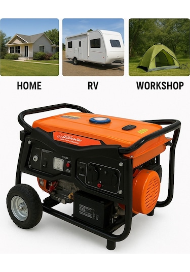 Rapco WX-6500E Benzinli Marşlı 4KW Bakır Sargılı Jeneratör