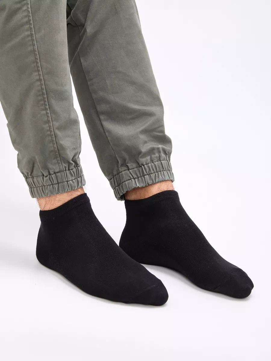 Wezege Siyah Kısa Çoraplar 12 Çift Pamuk 146393802 Siyah