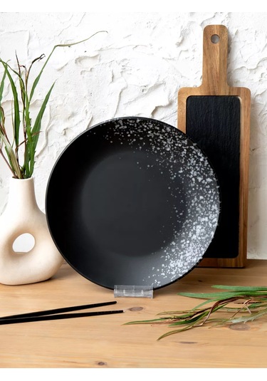 Korall Tabak Seti 2'li Düz Yemek Tabağı 26cm Nero 236164963 Siyah