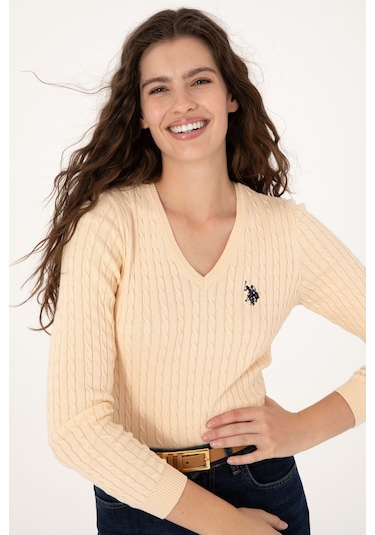 U.s. Polo Assn. Kadın Yavruağzı Kazak /triko 50313625-vr053 Yavruagzı