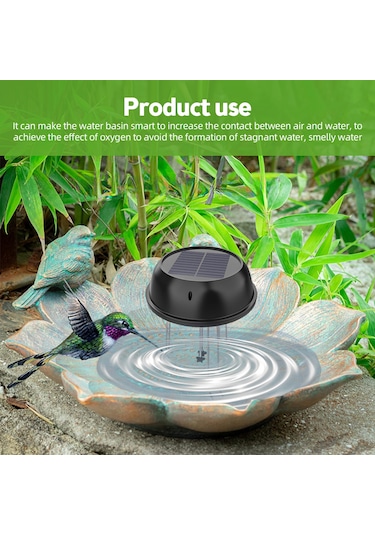 Dianziye Güneş Enerjili Kuş Havuzu Dalga Yaratıcı, Bahçe Ve Göletler İçin Batarya Gerektirmeyen Su Hareketlendirici